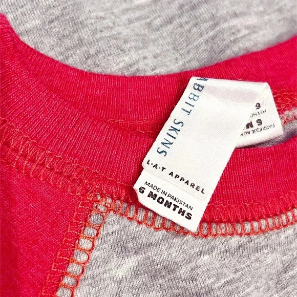 2 Chicago Cubs Rabbit Skins Infant Baby Bodysuit Red Gray Blue 6 Months Soft EUC - Picture 5 of 6